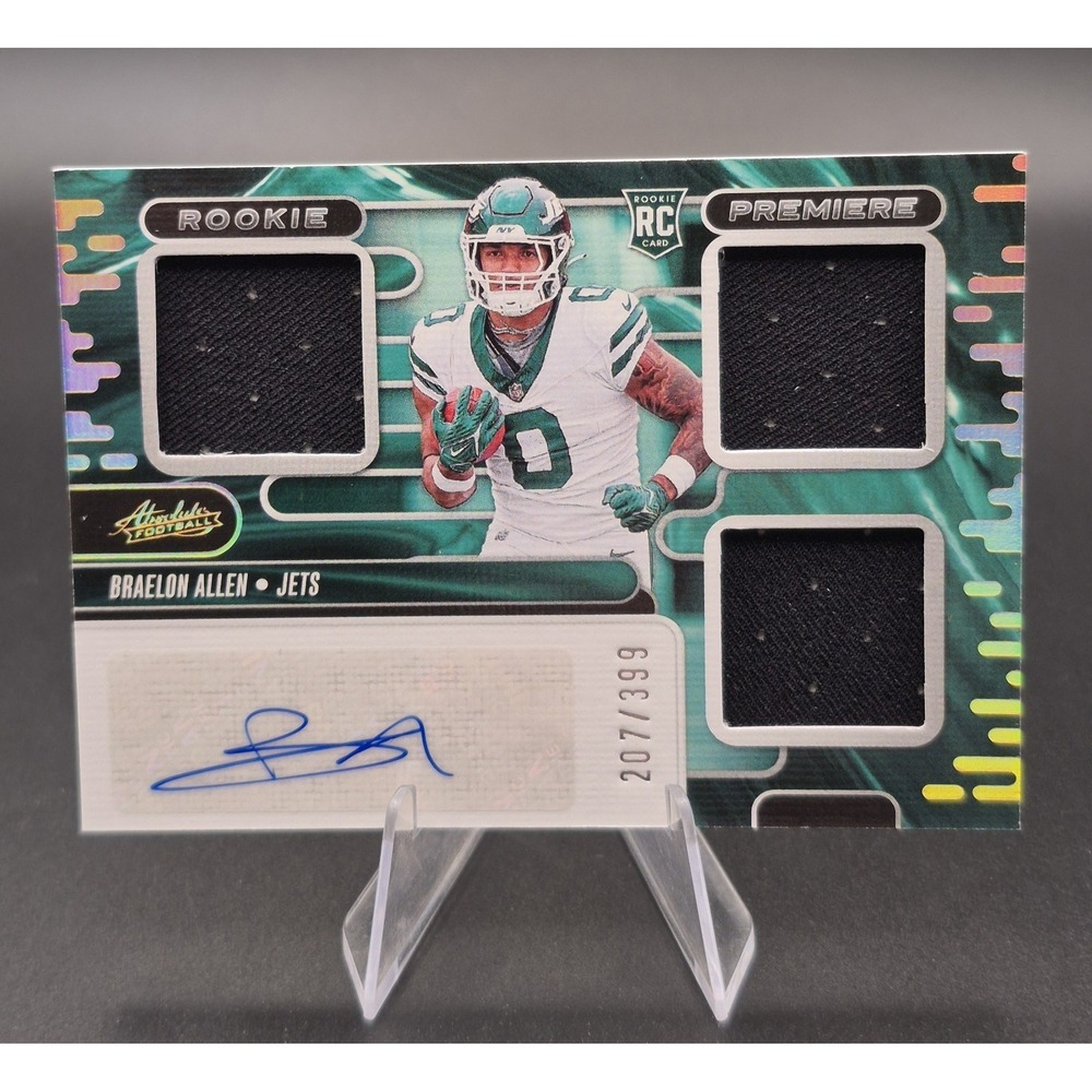 2024 Absolute Braelon Allen #RPM-BAN Rookie Premiere Materials Auto /399 Jets
